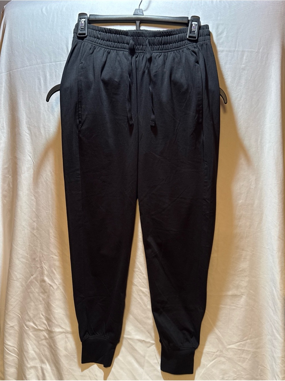 Pact Womens Black Drawstring Jogger Sweatpants